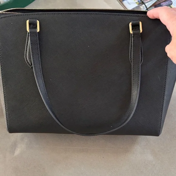 Tory Burch Black Tote Bag with Gold Accents - Picture 6 of 15